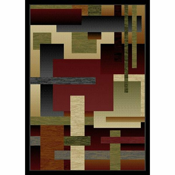 Mayberry Rug 5 ft. 3 in. x 7 ft. 3 in. City Mirrors Area Rug, Multi Color CT2850 5X8
